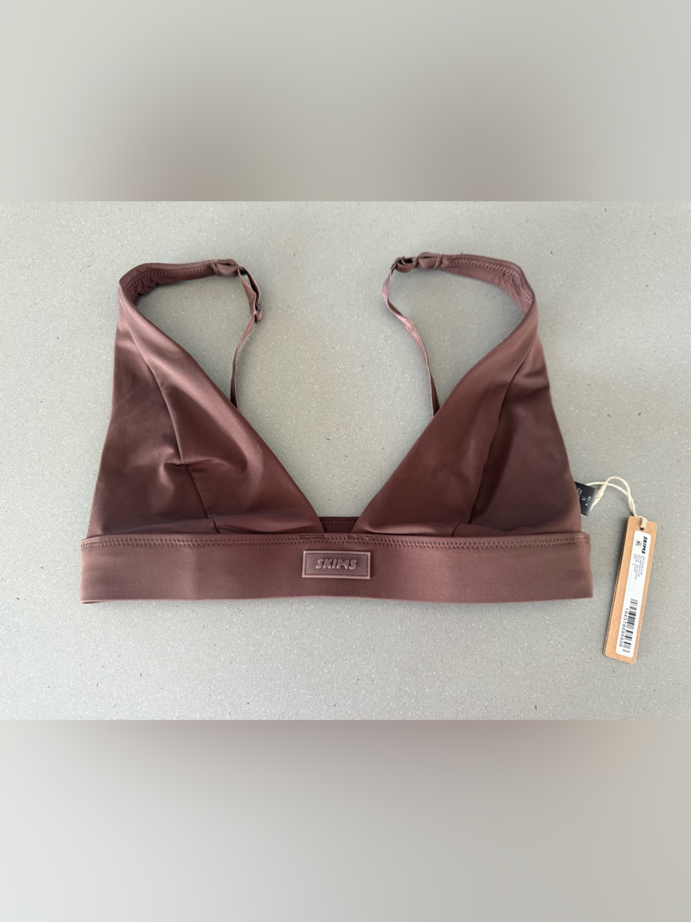 Skims Cocoa Plunge Bikini Top